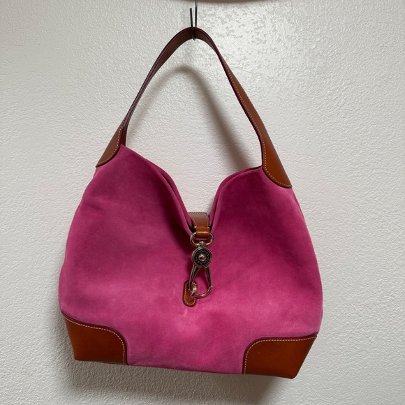Dooney & Bourke Boho Chic Suede Hobo Shoulder Bag - Picture 1 of 10